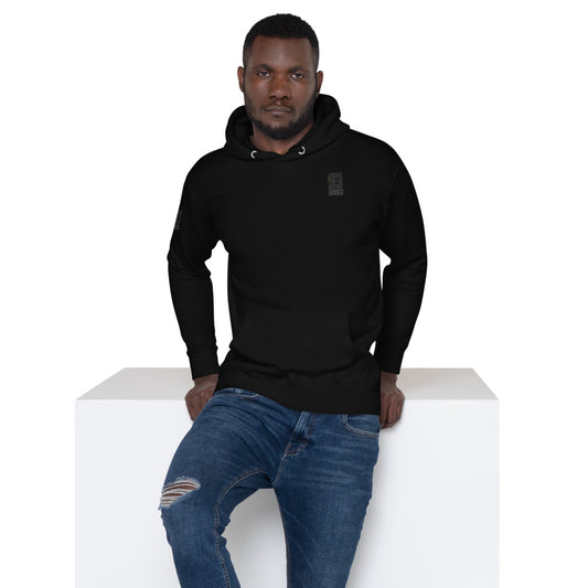 Black on Black mens Hoodie