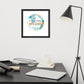 Till I win, Motivational Framed Print (circle)