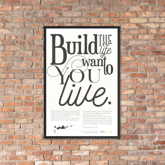 Entrepreneurs Manifesto Framed poster